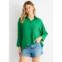 Mid Green Kimono Oversized Blouse