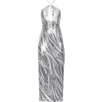 Winonah Silver Halter Neck Dress