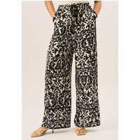 Mono Ikat Print Wide Leg Trousers