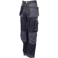 DeWalt Harrison Mens Stretch Work Trousers Black / Grey 42" 31"