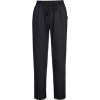 Portwest Cotton MeshAir Chefs Trousers Black M 31"