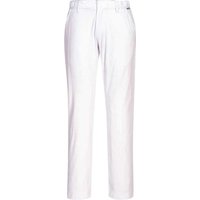 Portwest Mens Stretch Slim Chino Trousers White 36" 31"