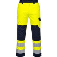 Portwest MV46 Hi Vis Modaflame Trousers Yellow / Navy XL 31"