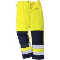 Portwest Seville Hi Vis Work Trousers Yellow / Navy XL