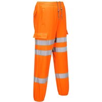 Portwest Hi Vis Cargo Pocket Joggers Orange L