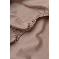 Warm Taupe Classic Organic Cotton Sateen Weave Fitted Sheet