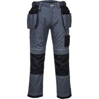 Portwest PW3 Mens Holster Work Trousers Grey / Black 34" 29"
