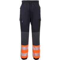 Portwest KX3 Hi Vis Flexi Trousers Black / Orange M 31"