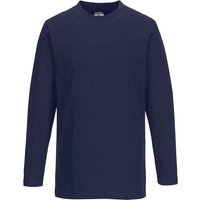 Portwest Mens Long Sleeve T Shirt Navy L