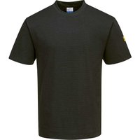 Portwest Mens Anti Static ESD T Shirt Black 2XL