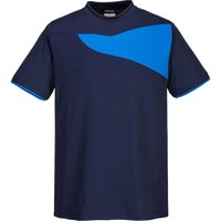 Portwest PW2 Mens Cotton Comfort T Shirt Navy / Royal Blue L