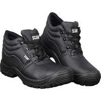 Scan Mens Dual Density Chukka Safety Boots Black Size 6