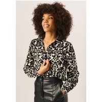Mono Ikat Print Loose Fit Shirt