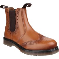 Amblers Mens Dalby Pull On Brogue Boots Tan Size 15