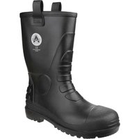 Amblers Safety FS90 Waterproof Pvc Pull On Safety Rigger Boots Black Size 4