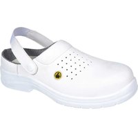 Portwest Compositelite ESD Perforated Safety Clogs White Size 11