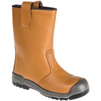 Porwest Steelite S1P CI Scuff Cap Safety Rigger Boots Tan Size 4