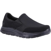 Skechers McAllen Mens Slip Resistant Wide Fit Shoes Black Size 8