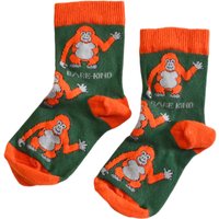 Save the Orangutans Bamboo Socks for Kids | UK Kids 6-9 | Age 3-5 yrs