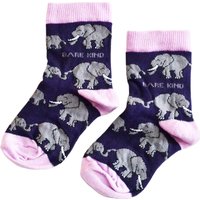 Save the Elephants Bamboo Socks for Kids | UK Kids 12-3 | Age 9-12 yrs
