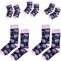 Matching Family Elephant Socks | UK Adult 4-7