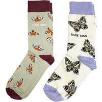Winged Insects 2 Pack Bamboo Sock Set | UK Adult 4-7