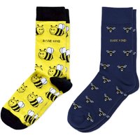 The Bee 2 Pack Bamboo Sock Set | UK Adult 4-7