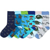 Blue Lover 6 Bamboo Sock Set | UK Adult 4-7