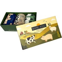 Farm Animals Bamboo Socks Gift Box of 3 | UK Adult 4-7