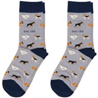 Purple Dog Pet Pair Bamboo Sock Set | UK Adult 4-7 & 7-11