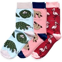 Pink Lover 3 Bamboo Sock Set | UK Adult 7-11