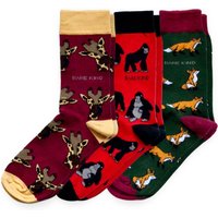 Red Lover 3 Bamboo Sock Set | UK Adult 4-7