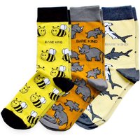 Yellow Lover 3 Bamboo Sock Set | UK Adult 7-11