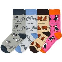 Animal Antics 4 Pack Bamboo Sock Set | UK Adult 4-7