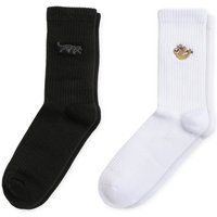 Black & White Ribbed 2 Pack Bamboo Sock Set | UK Adult 7-11