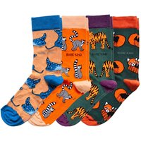 Orange Lover 4 Bamboo Sock Set | UK Adult 4-7