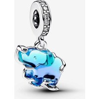 Pandora Blue Murano Glass Elephant Dangle Charm