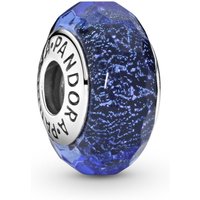 Pandora 791646 Sterling Silver Blue Iridescent Glass Murano Charm
