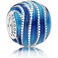 Pandora Blue Swirls Charm