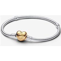 Pandora Moments Heart Clasp Snake Chain Bracelet 19 cm
