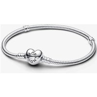 Pandora 590719 Sterling Silver Bracelet With Heart Clasp 20 cm