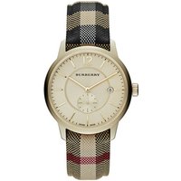 Burberry BU10001 Check Fabric-Coated Leather Unisex Watch