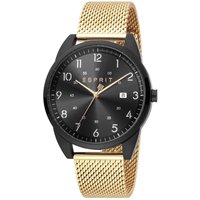 Esprit ES1G212M0095 Golden Mesh Strap Black Dial Mens Watch