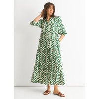Green Long Sleeve Maxi Dress