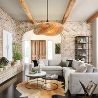 Eco-Friendly Handmade Bamboo Pendant Light – Ceiling Light for Dining Room & Living Room