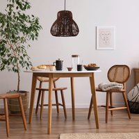Natural Woven Rattan Pendant Light for Rustic Interiors