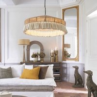 Bohemian Style Handcrafted Woven Hemp Rope Hanging Pendant Lights