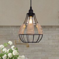 Basketweave Rattan Pendant Light for Cozy Earthy Elegance