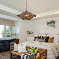 Handcrafted Elegant Natural Black Bamboo Pendant Light