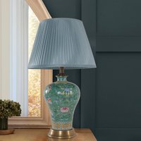 Colorful Handcrafted Ceramic Table Lamp - Ideal for Bedroom, Desk & Living Room